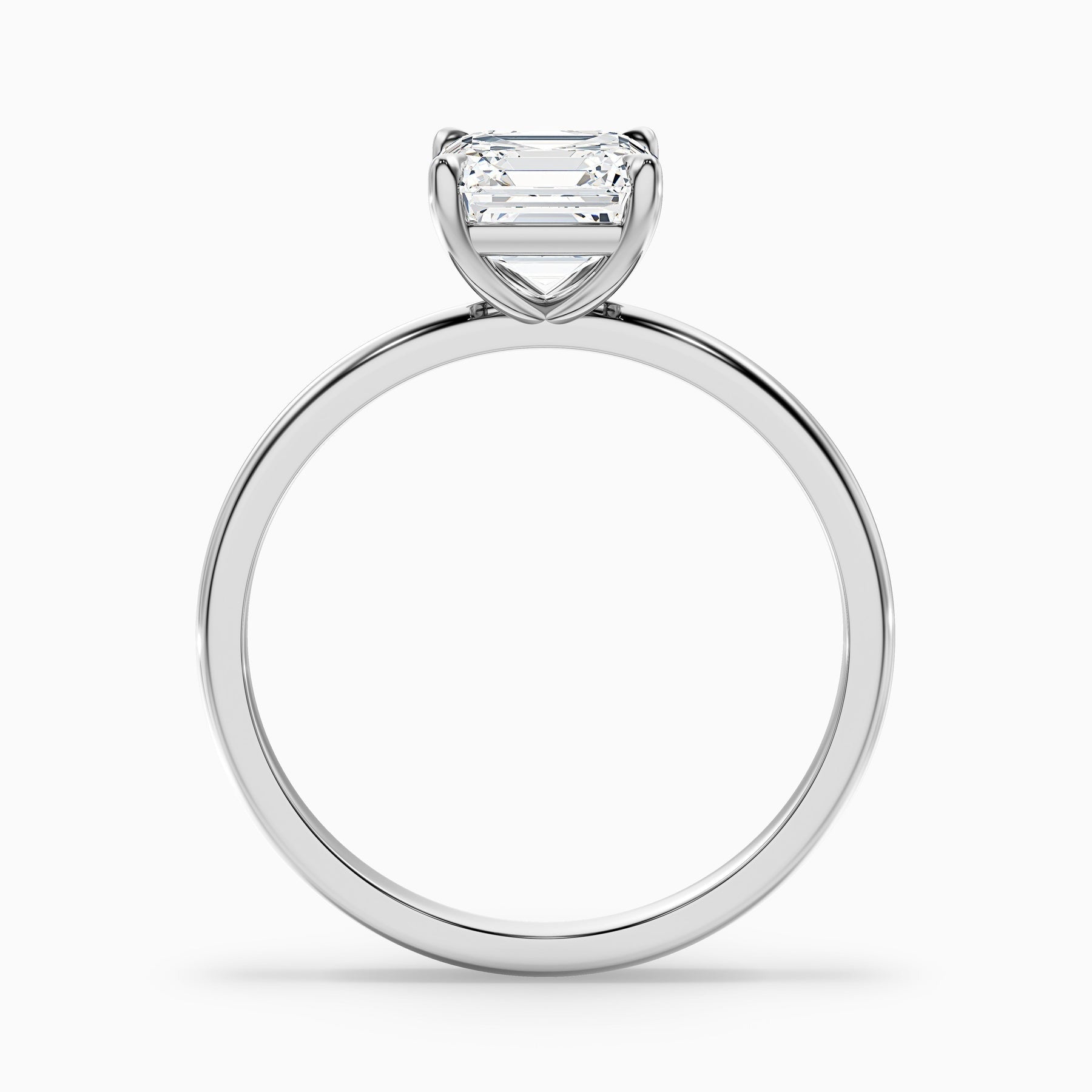 Starlume Asscher Cut Solitaire Lab Grown Diamond Engagement Ring