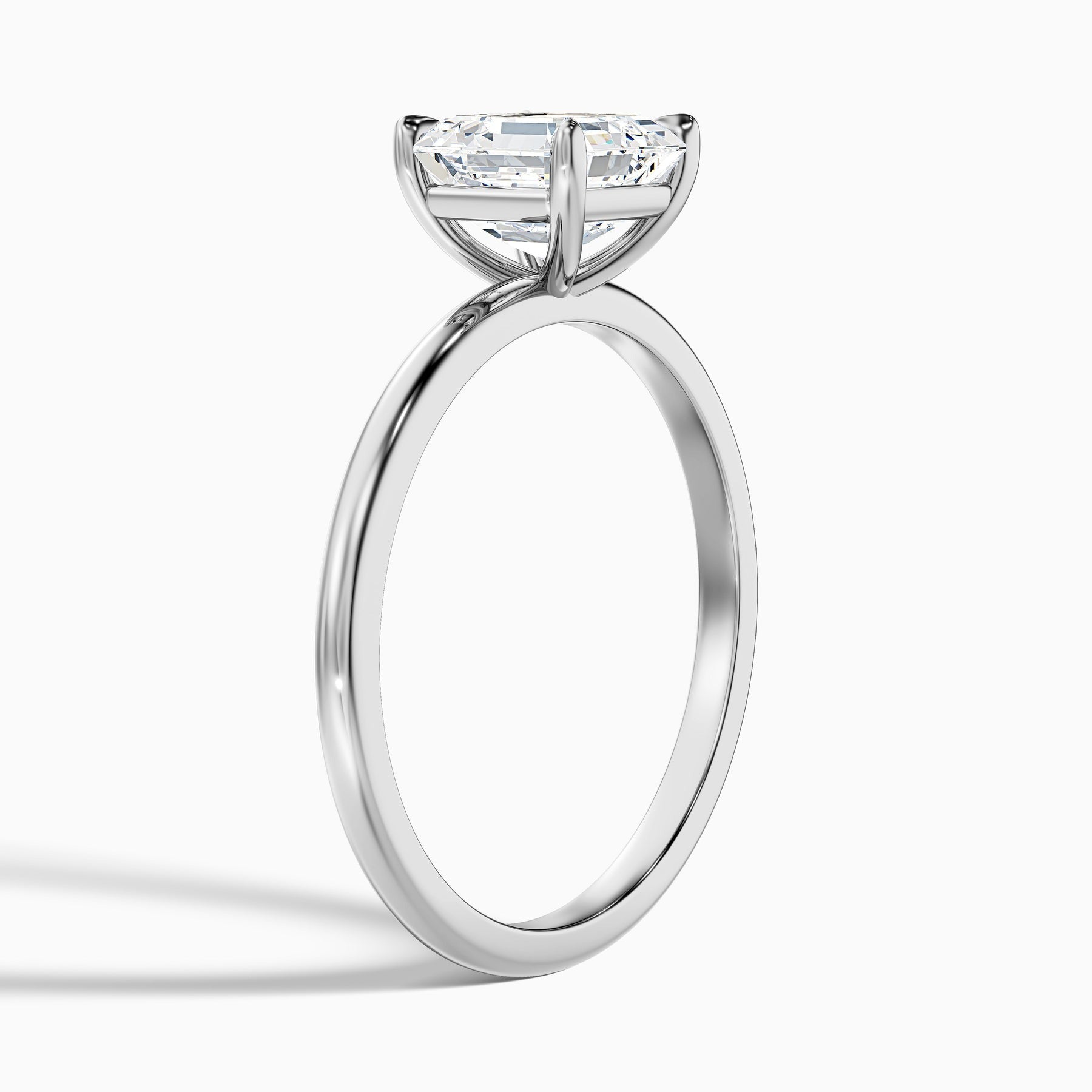 Starlume Asscher Cut Solitaire Lab Grown Diamond Engagement Ring