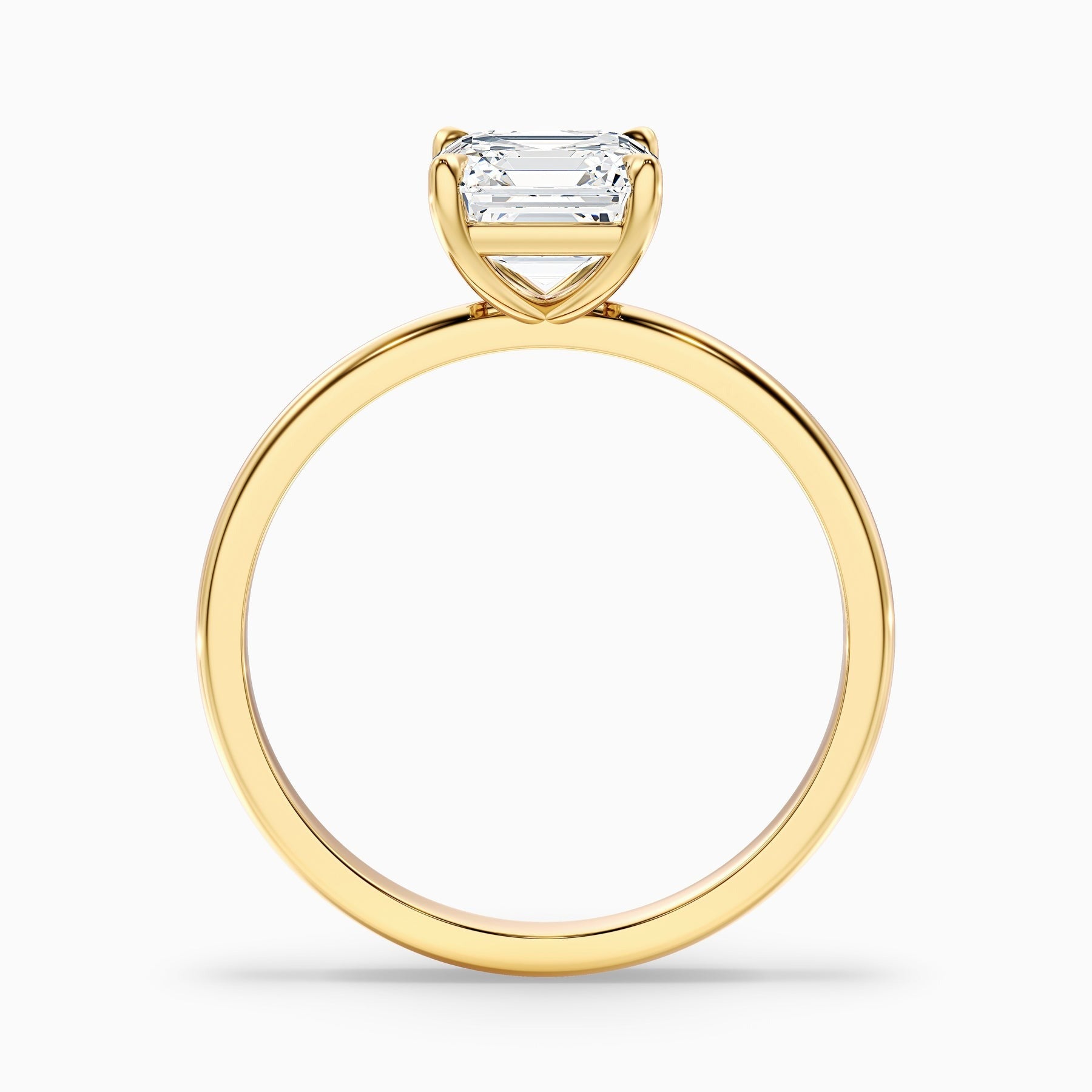 Starlume Asscher Cut Solitaire Lab Grown Diamond Engagement Ring