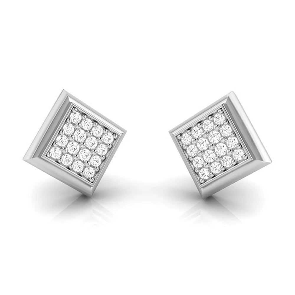 Stellar Square Lab Diamond Earrings