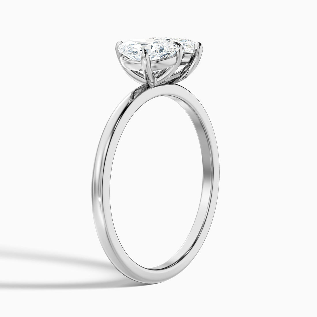 Stellara 1 Carat Toi Et Moi Ring in 14k White Gold With Both Pear Two Stone Lab Grown Diamond