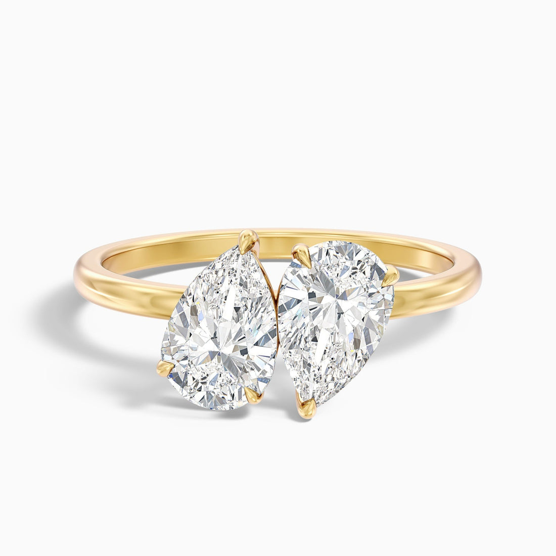 Stellara 1 Carat Toi Et Moi Ring in 14k White Gold With Both Pear Two Stone Lab Grown Diamond