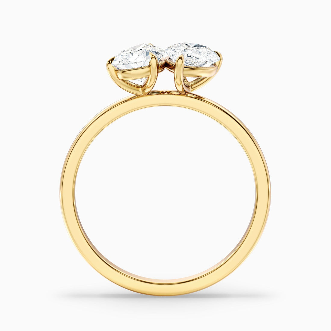Stellara 1 Carat Toi Et Moi Ring in 14k White Gold With Both Pear Two Stone Lab Grown Diamond