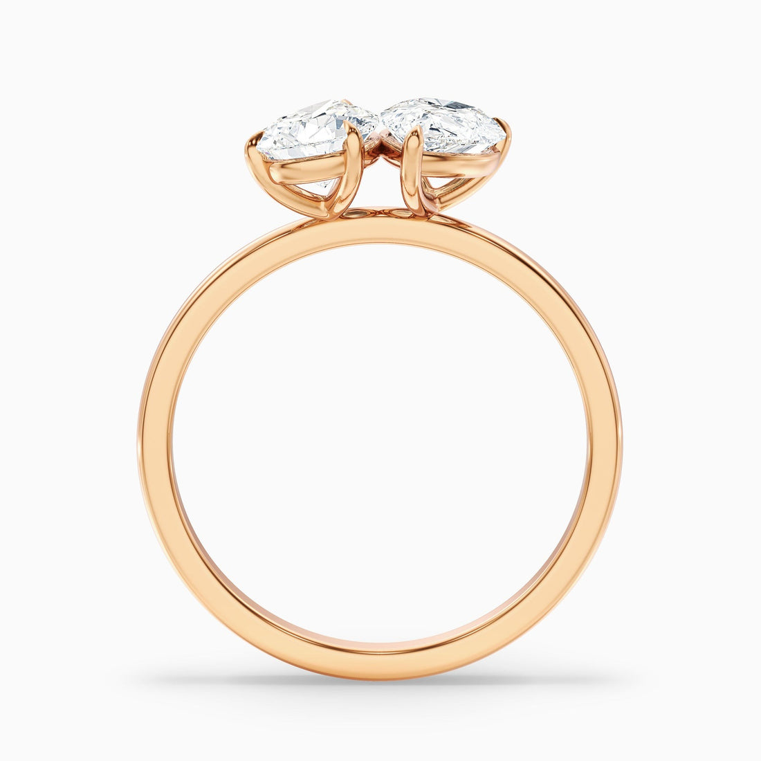 Stellara 1 Carat Toi Et Moi Ring in 14k White Gold With Both Pear Two Stone Lab Grown Diamond