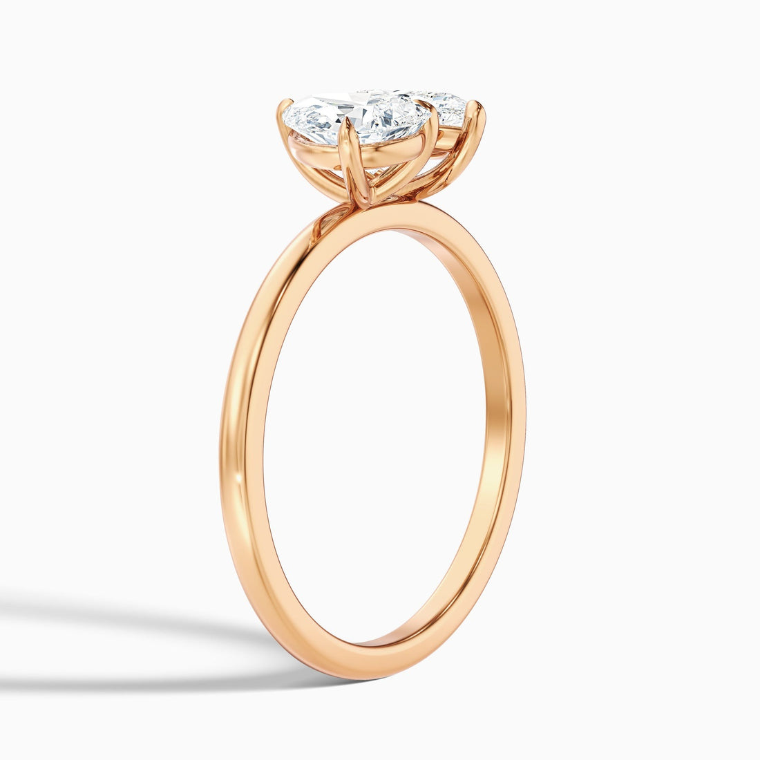 Stellara 1 Carat Toi Et Moi Ring in 14k White Gold With Both Pear Two Stone Lab Grown Diamond