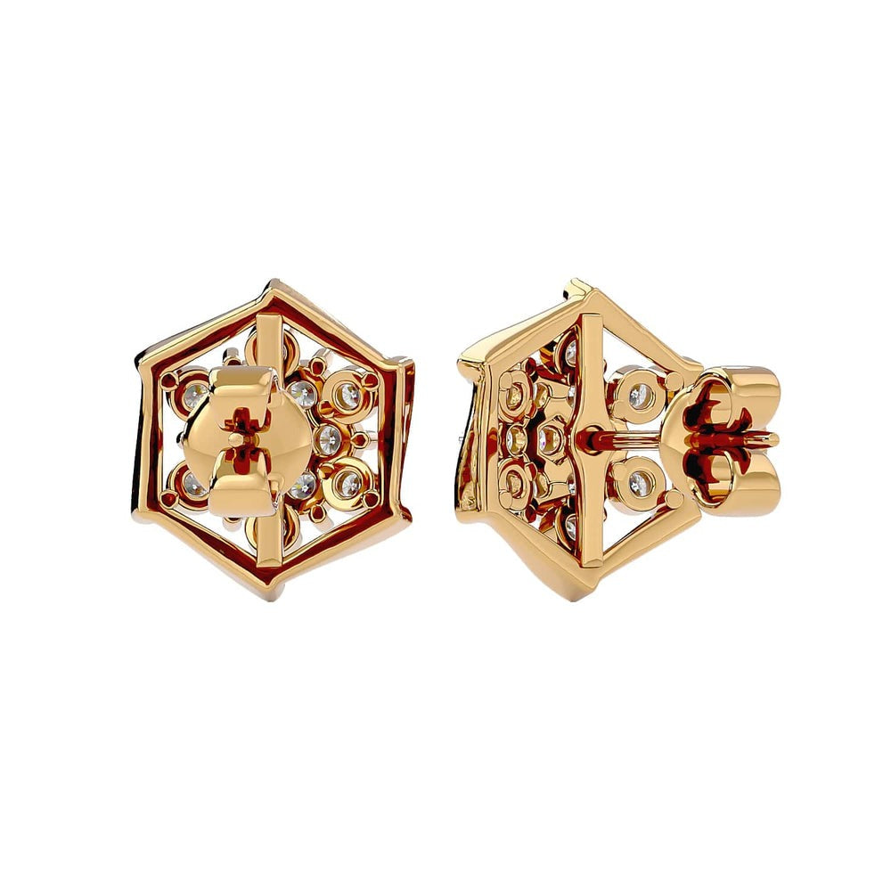 Stud Snowflake Lab Diamond Earrings