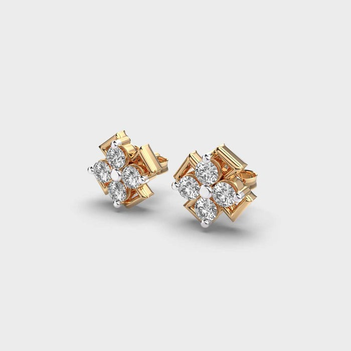 Swastik Moissanite Earrings