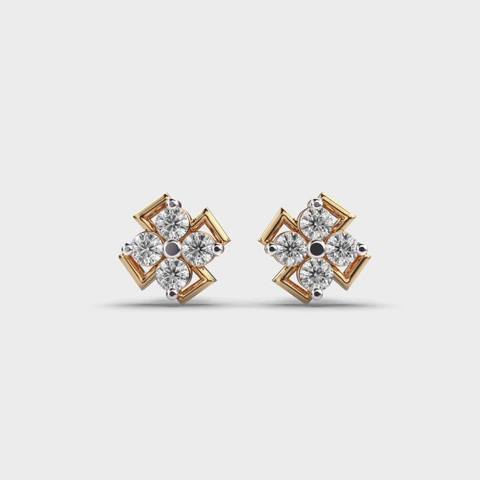 Swastik Moissanite Earrings