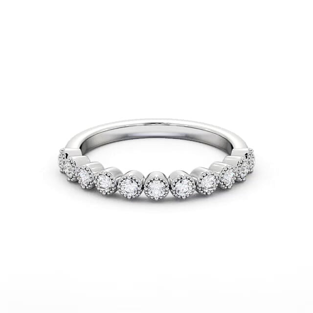 Talia Half Eternity Round Lab Diamond Bezel with Milgrain Ring