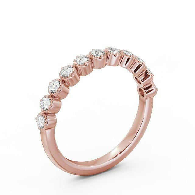 Talia Half Eternity Round Lab Diamond Bezel with Milgrain Ring