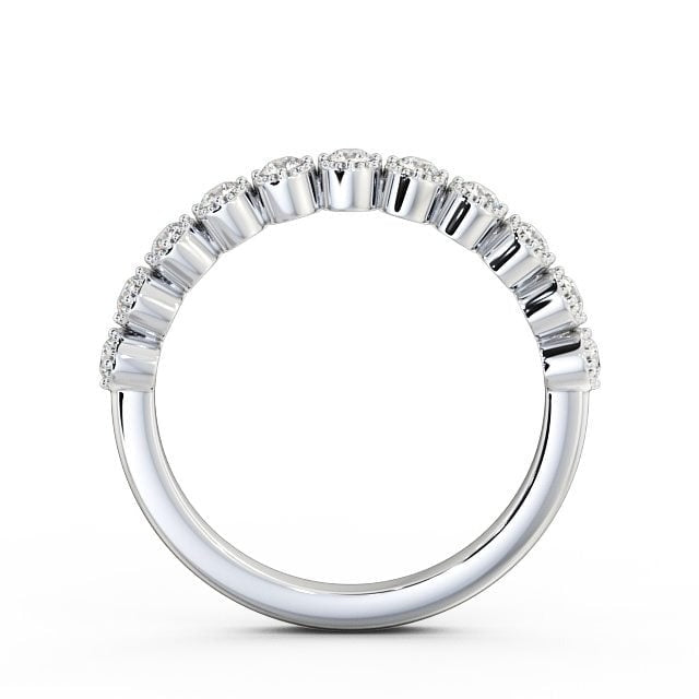 Talia Half Eternity Round Lab Diamond Bezel with Milgrain Ring