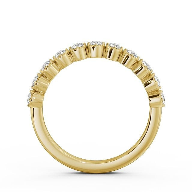 Talia Half Eternity Round Lab Diamond Bezel with Milgrain Ring 