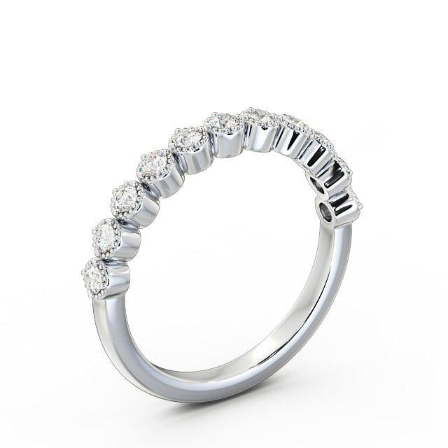 Talia Half Eternity Round Lab Diamond Bezel with Milgrain Ring 