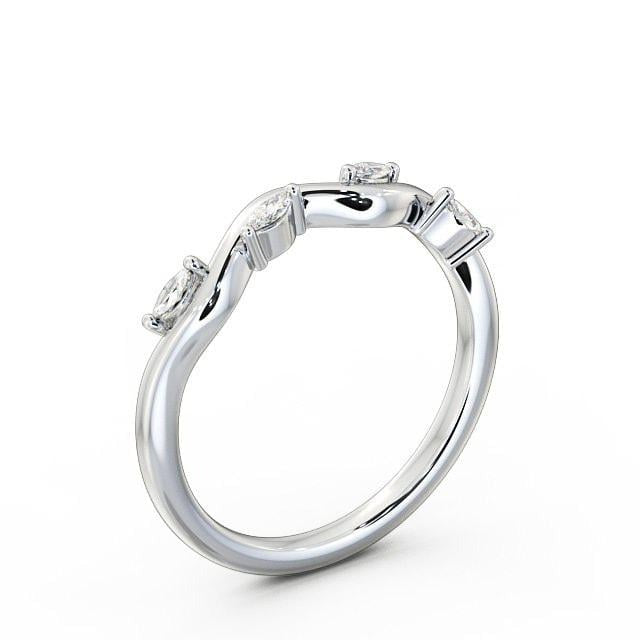 Fleur 0.10ct Round Lab Diamond Curved Wedding Ring (Copy)