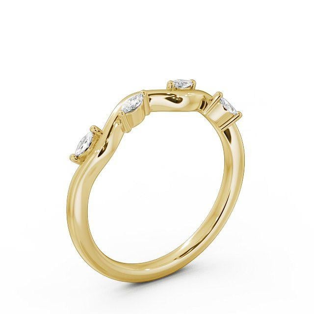 Tessa 0.08ct Marquise Lab Diamond Waved Design Ring