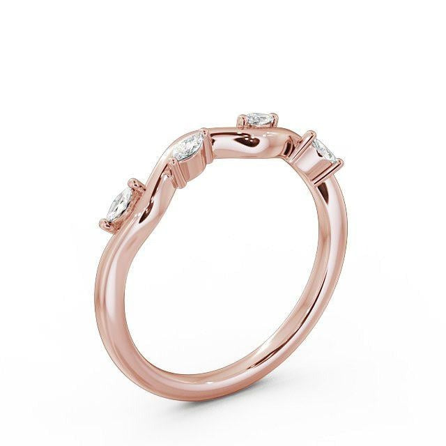 Tessa 0.08ct Marquise Lab Diamond Waved Design Ring