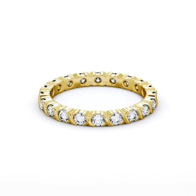 Tessa Full Eternity Round Lab Diamond Patterned Ring