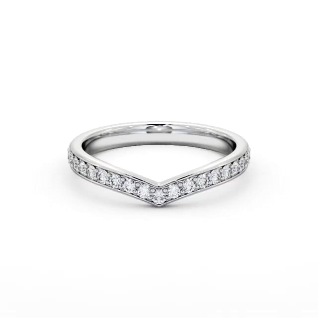 Tessa Half Eternity Round Lab Diamond Wishbone Design Ring