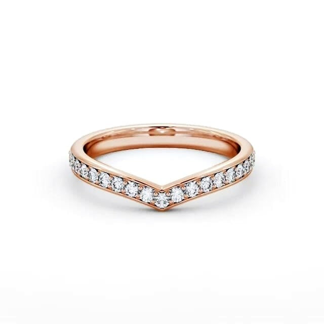 Tessa Half Eternity Round Lab Diamond Wishbone Design Ring