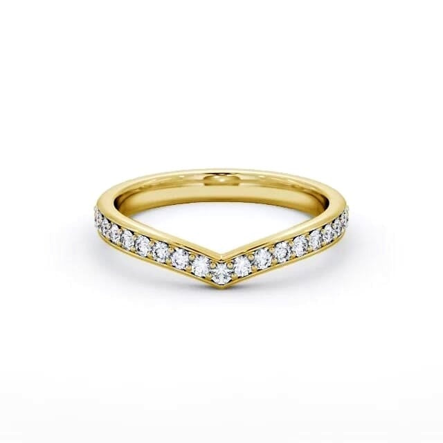 Tessa Half Eternity Round Lab Diamond Wishbone Design Ring