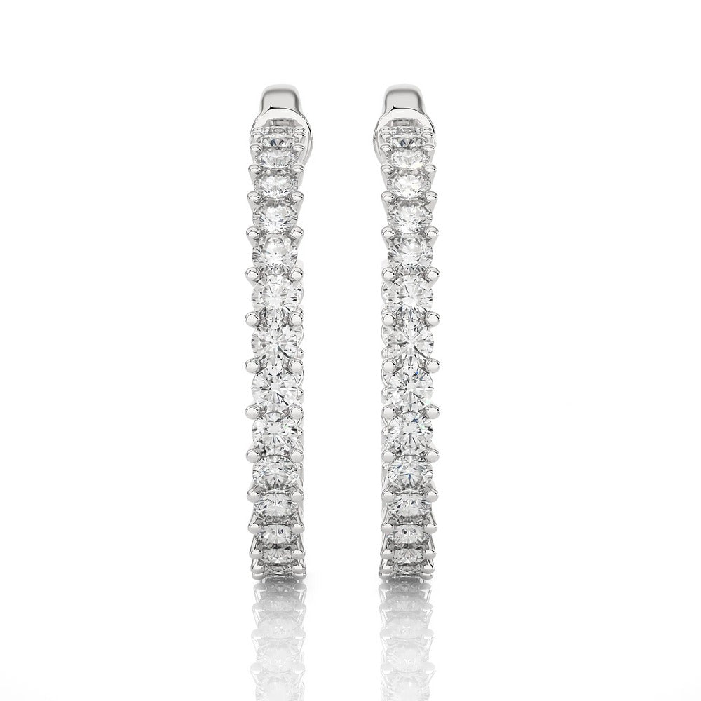 The Lempress Crown Half-Hoops Moissanite Earring