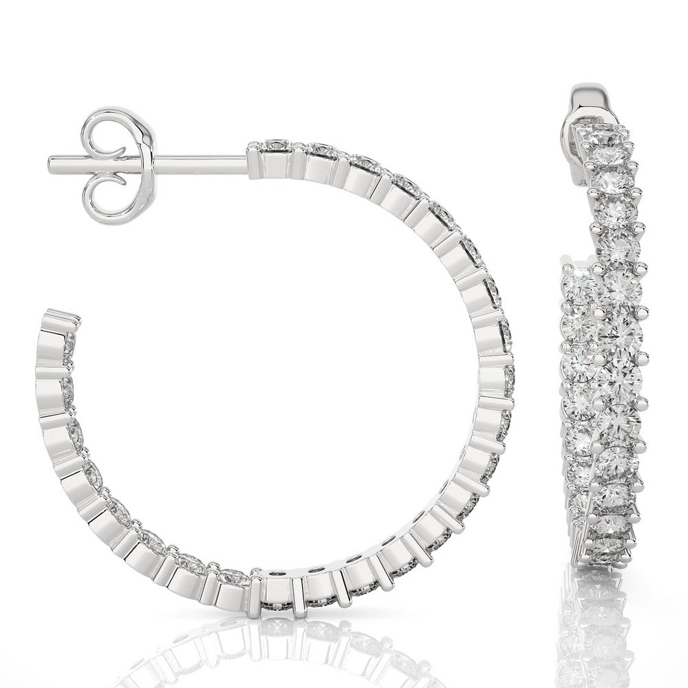 The Lempress Crown Half-Hoops Moissanite Earring