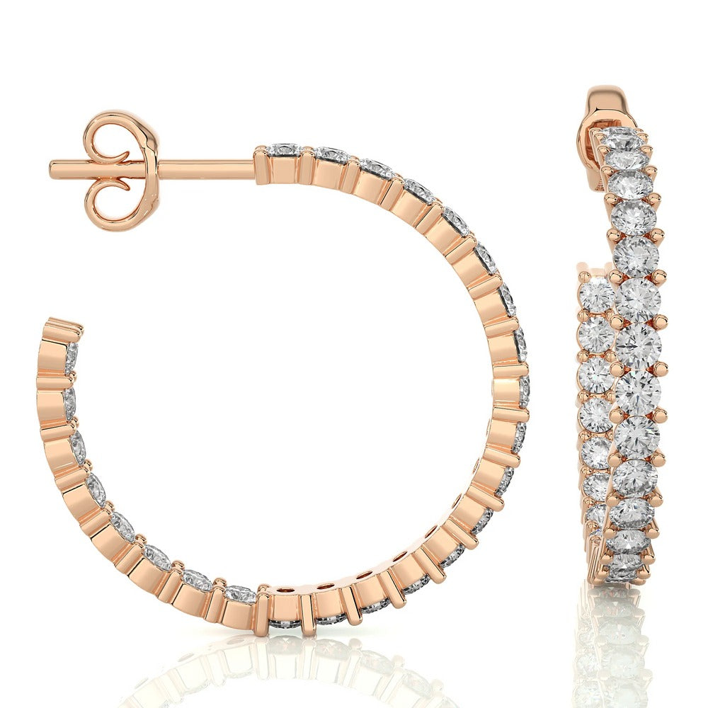 The Lempress Crown Half-Hoops Moissanite Earring