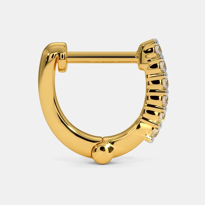 The Malani Multi Pierced Hoop Lab Diamond Earrings