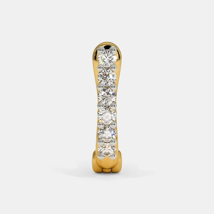 The Malani Multi Pierced Hoop Lab Diamond Earrings