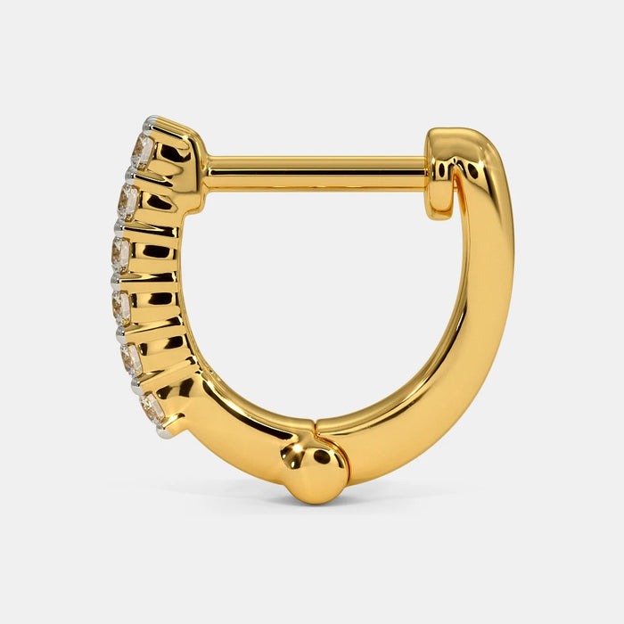 The Malani Multi Pierced Hoop Lab Diamond Earrings