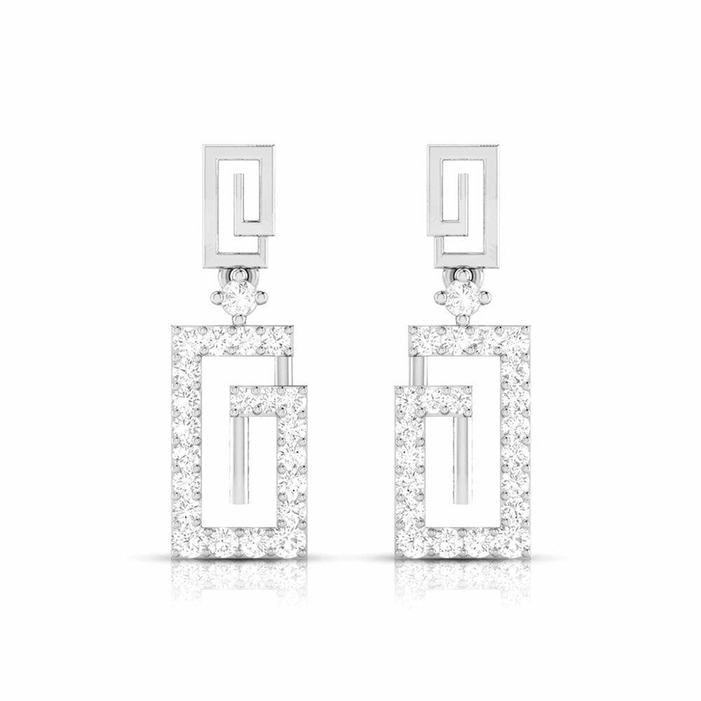 The Square Interlock Lab Diamond Earrings