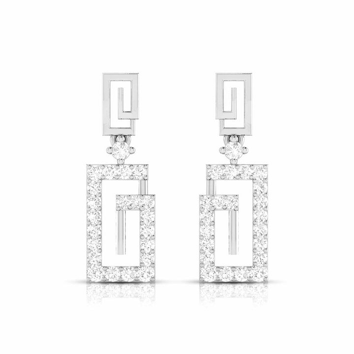 The Square Interlock Lab Diamond Earrings