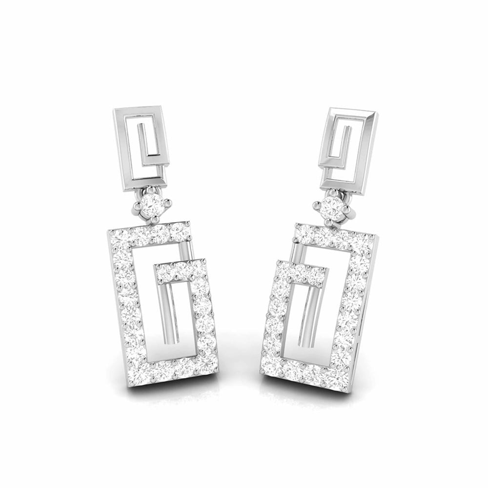 The Square Interlock Lab Diamond Earrings