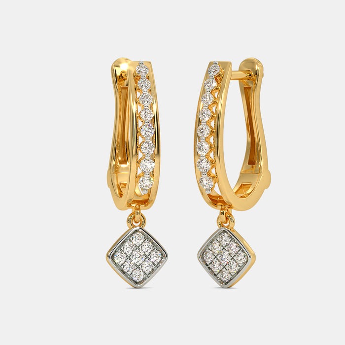 The Surahi Huggie Lab Diamond Earrings