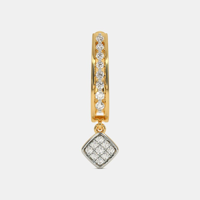 The Surahi Huggie Lab Diamond Earrings