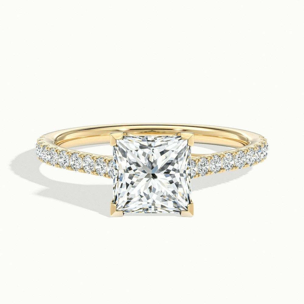 Timeless Princess Cut Moissanite Engagement Ring