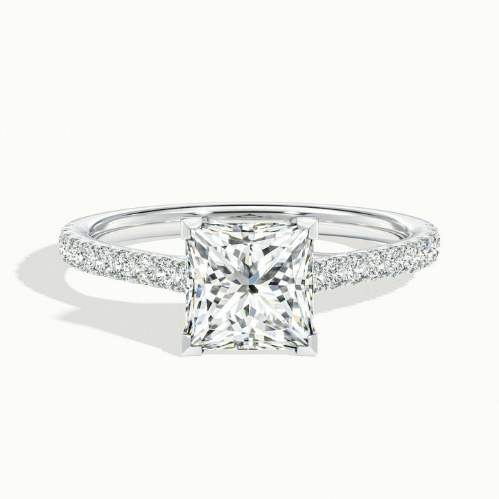 Timeless Princess Cut Moissanite Engagement Ring