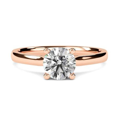 Traditional Round Solitaire Lab Grown Diamond Ring