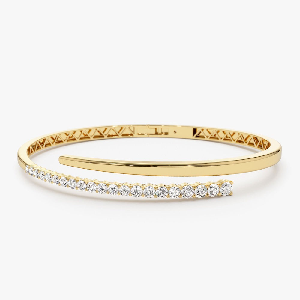 Unique Lab Grown Diamond Bangle Bracelet