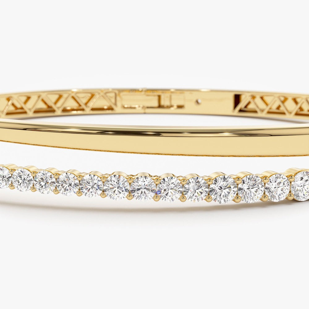 Unique Lab Grown Diamond Bangle Bracelet