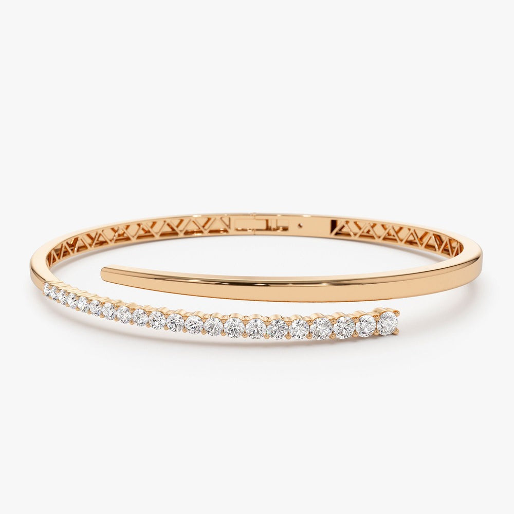 Unique Lab Grown Diamond Bangle Bracelet