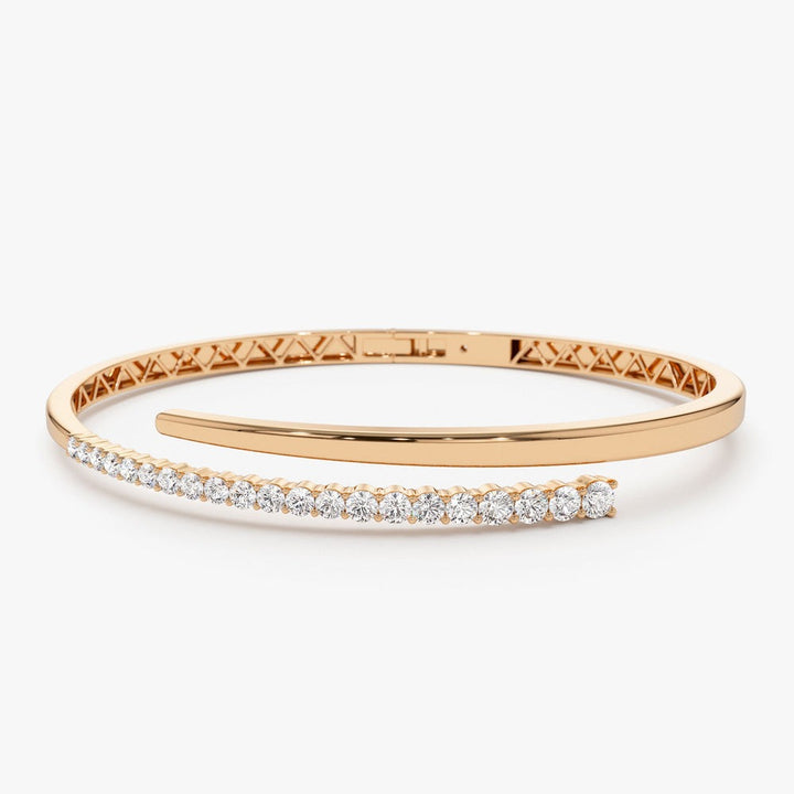 Unique Moissanite Bangle Bracelet