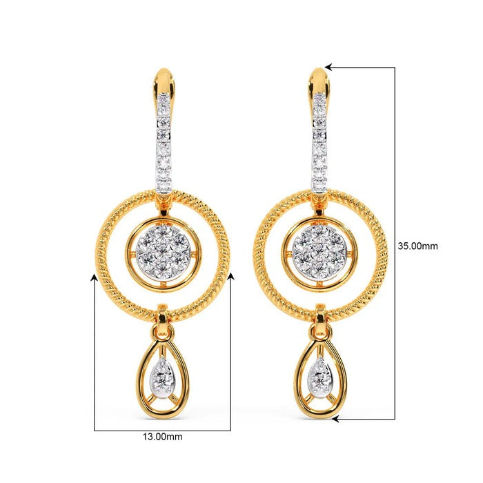 Velvet Moissanite Dangle Earrings