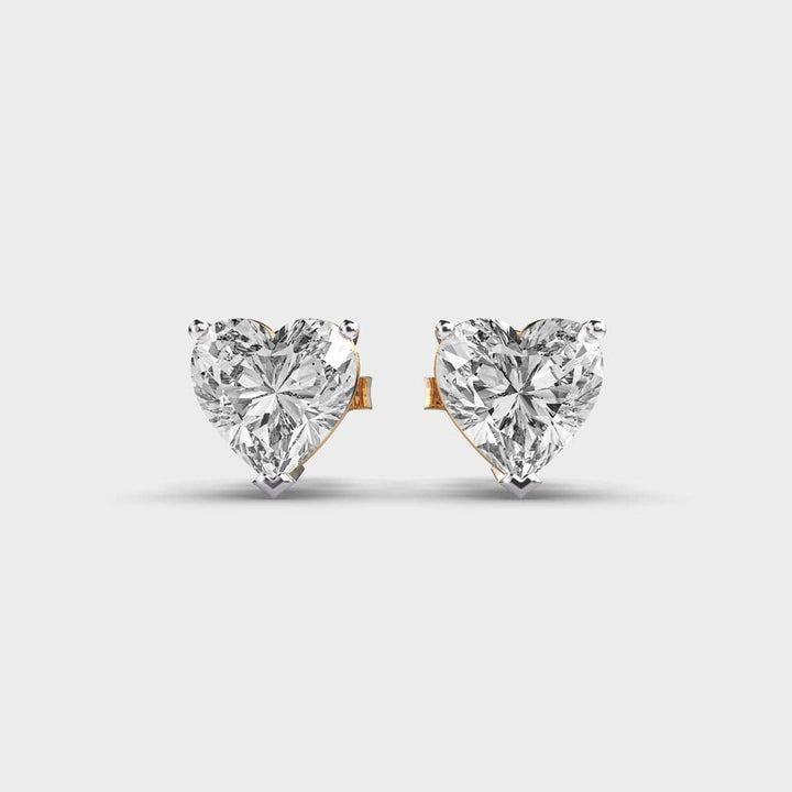 Velvet Heart Solitaire Studs Lab Diamond Earrings