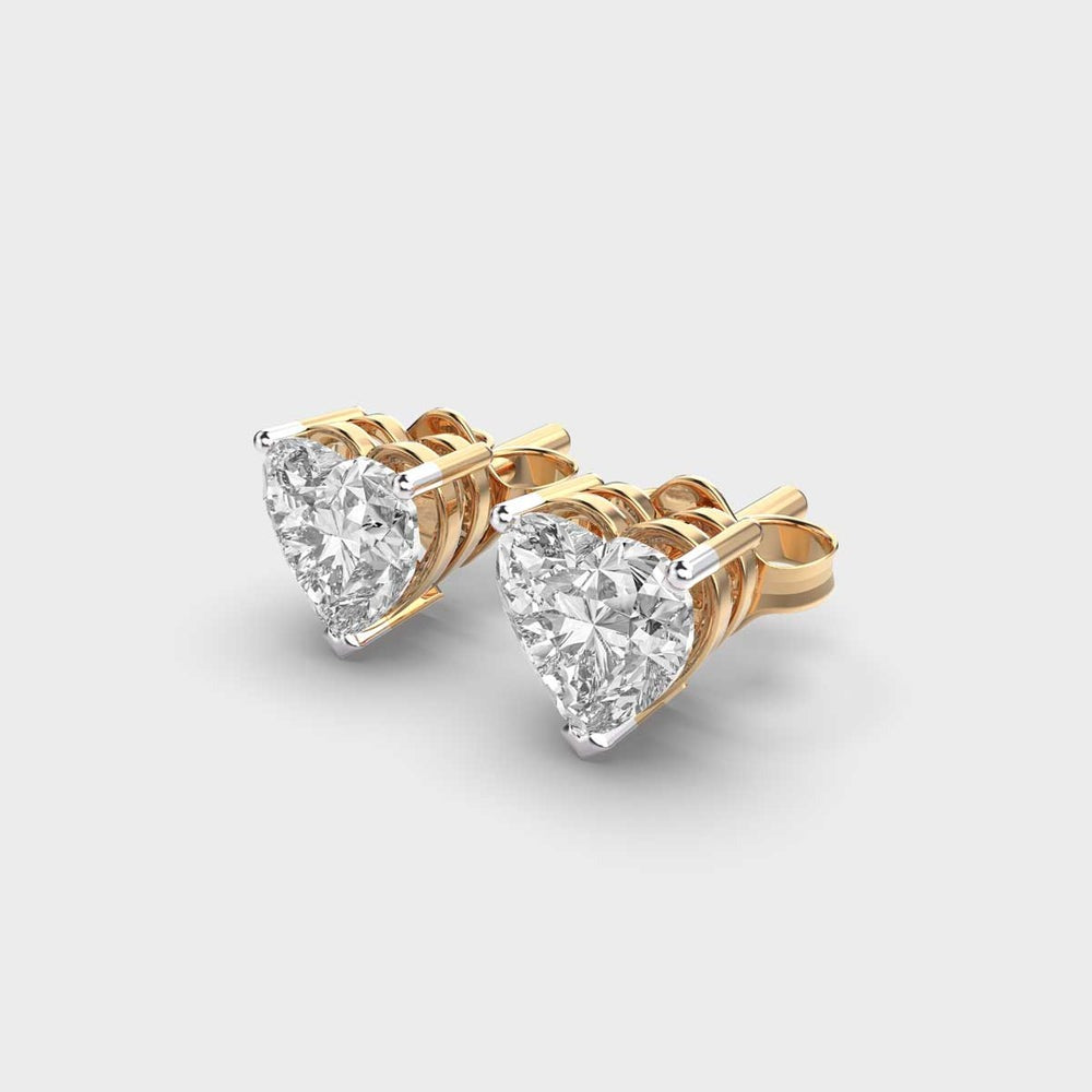 Velvet Heart Solitaire Studs Lab Diamond Earrings