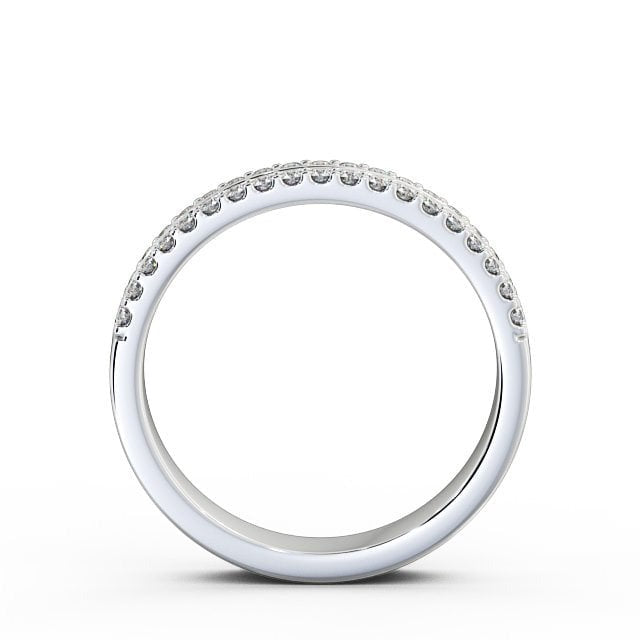 Violet Half Eternity Round Lab Diamond Double Channel Ring