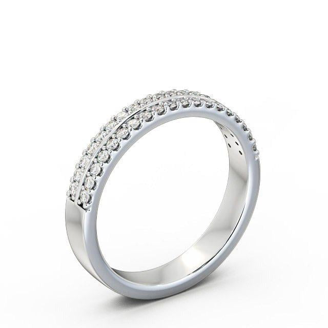 Violet Half Eternity Round Lab Diamond Double Channel Ring