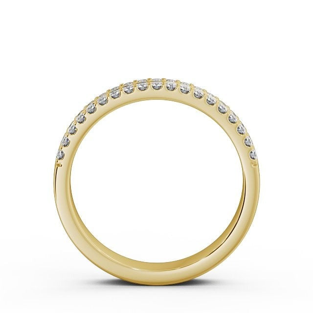 Violet Half Eternity Round Lab Diamond Double Channel Ring