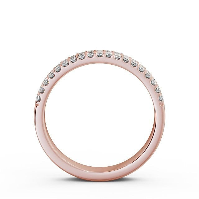 Violet Half Eternity Round Lab Diamond Double Channel Ring