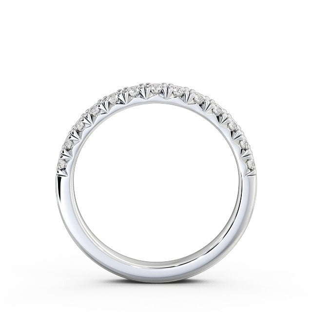 Violet Half Eternity Round Lab Diamond Fish Tail Setting Style Ring